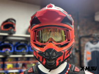 Шлем кроссовый HETOSHI OF836 EXOSS CROSS PRO MX289 цв.Красный с черными вставками Матовый р.M