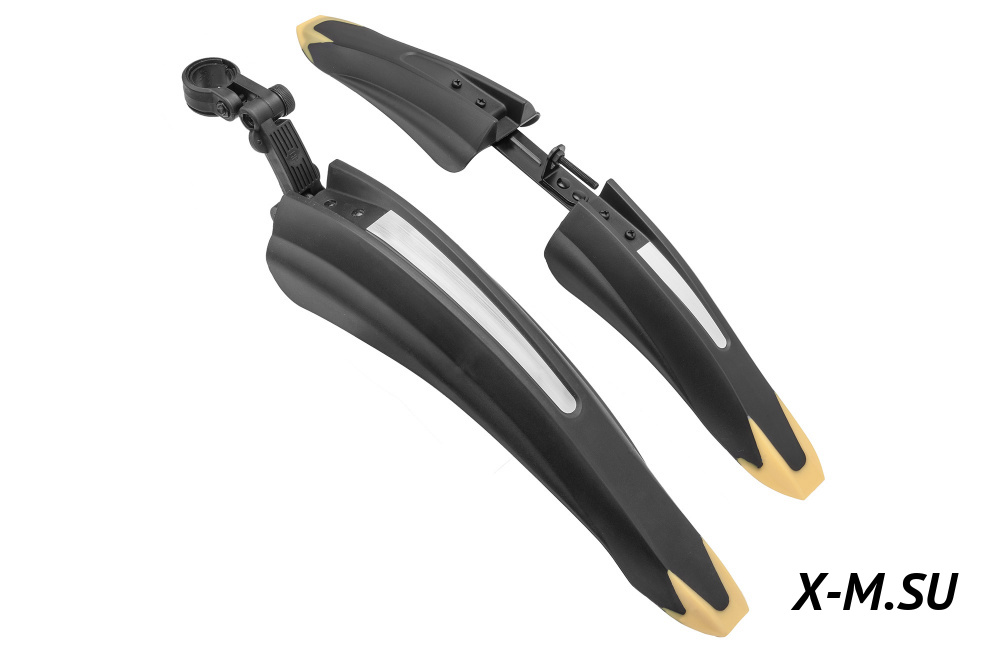Комплект крыльев 24"-26" XGNB-054-1, пластик, чёрно-жёлтые 610242 Комплект крыльев 24"-26" XGNB-054-1, пластик, чёрно-жёлтые 610242
